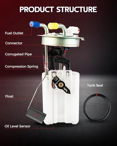Miniatura 4 de Ensamble de Bomba de Combustible Torchbeam Compatible con Bravada 2002-2004, Envoy 2002-2004, Rainier 2004-2004 4.2L, Trailblazer 2002-2004 4.2L