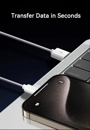 Miniatura 5 de [Paquete de 2 unidades de 1 m Certificado MFi] Cable USB C tejido CarPlay para cargador Apple iPhone 17 Pro Max, cable USB A a USB-C duradero