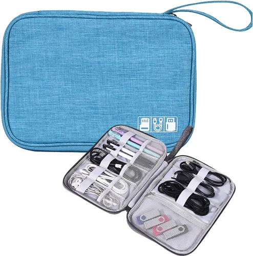 Miniatura 16 de Estuche Organizador Pequeño para Dispositivos Electrónicos USB Cargador Accesorios Ratón Cable de Teléfono Tarjeta SD Banco de Energía Auriculares