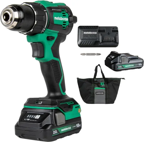 Miniatura 4 de Paquete de Metabo HPT 18V MultiVolt™ Kit de Taladro Atornillador Inalámbrico DS18DEX + Metabo HPT Juego de Brocas, 17 Piezas, Óxido Dorado