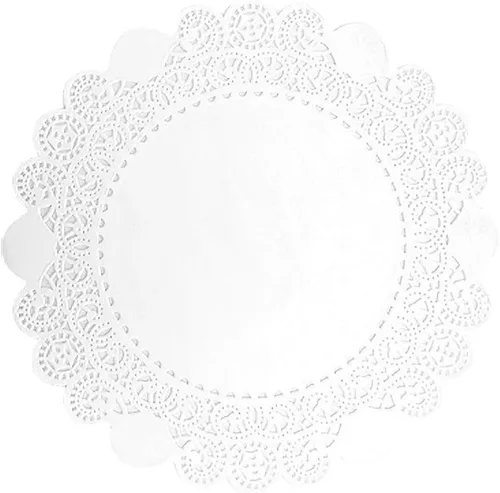 Miniatura 45 de 250 piezas de papel redondo de encaje de 3.5 pulgadas de alta calidad, sin polvo, corte limpio, diseño simple: fiesta/regalo/para tartas/decoración