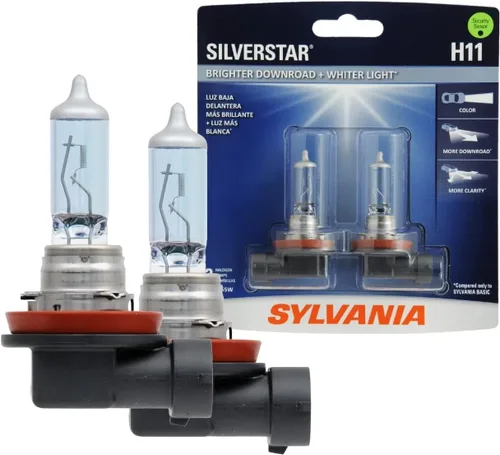 Foco halógeno faro de alto rendimiento Sylvania 9003 (también encaja en H4) SilverStar (paquete de 2), H11