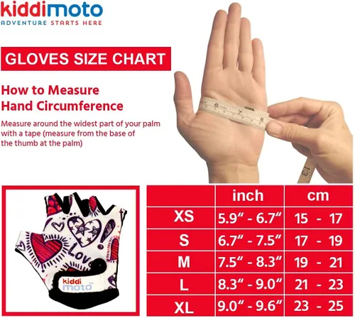 Miniatura 5 de Kiddimoto Kids Cycling Gloves Anti-Slip Kids Bike Gloves for Boys and Girls Fingerless Kids Mountain Bike Gloves for BMX, MTB Riding, Gymnastics