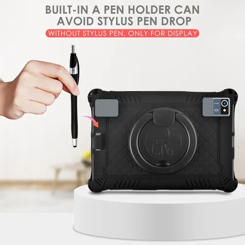 Miniatura 7 de DETUOSI Funda de silicona para Plimpton PlimPad P60 de 10 pulgadas, funda protectora multiángulo para Moderness MB1001 de 10 pulgadas, Hoozo de 10.1