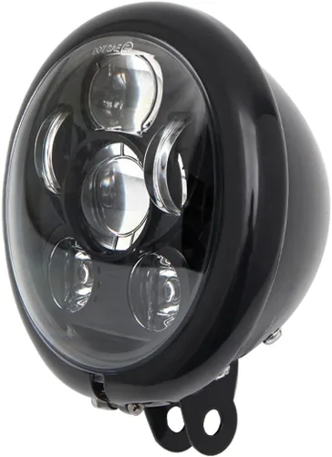 Miniatura 8 de SKTYANTS 5 3/4" Faro delantero LED de 5.75 pulgadas para motocicleta con cuernos blancos DRL y carcasa de 14.6 cm para Sportster Softail Dyna Shadow