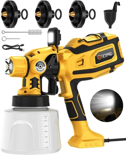 Miniatura 8 de Pulverizador de pintura, pulverizador de pintura para pintura de casas, césped y jardín, pistola de pintura en aerosol HVLP, pistola pulverizadora