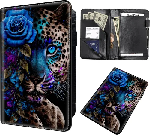 Miniatura 8 de Server Book,Waitress Book,5x9 Inch Server Books for Waitress & Waiter, Cute PU Leather Serving Book Guest Check Presenters Organizer with Zipper