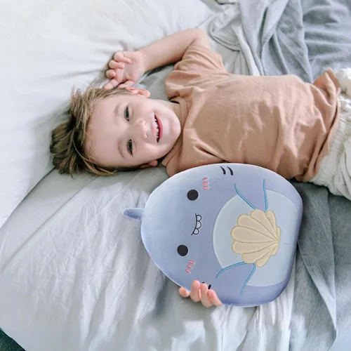 Miniatura 6 de Almohada grande de peluche de tiburón de juguete, tamaño grande, lindo y suave de 14 pulgadas, almohada Kawaii para abrazar, regalo para niños