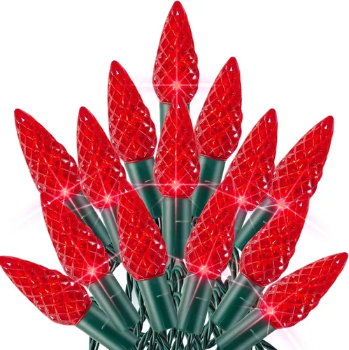 Miniatura 9 de TW SHINE C6 - Guirnalda de luces de Navidad, 200 LED de 66 pies, 8 modos, impermeable, conectable, color blanco
