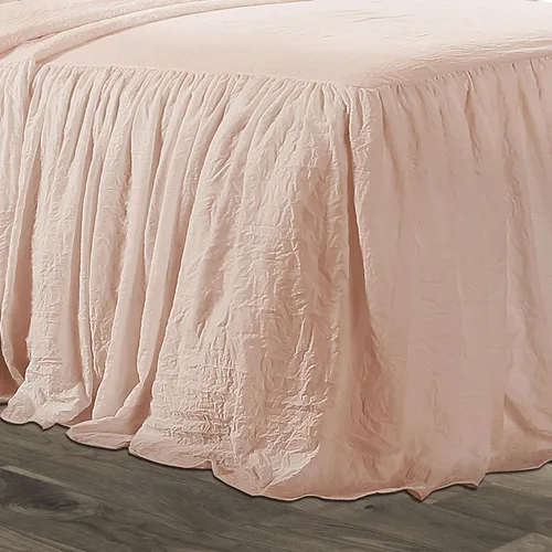Miniatura 3 de Lush Decor - Juego de colcha con falda de volantes - Juego de 3 piezas de lujo para granja - Detalle elegante de volantes - Estilo atemporal - Blush