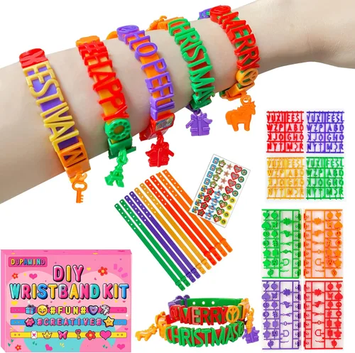 Kits de Arte y Manualidades para Niños, Kit de Fabricación de Pulseras de Amistad DIY para Niñas, Fabricación de Joyas, Regalos de Navidad para