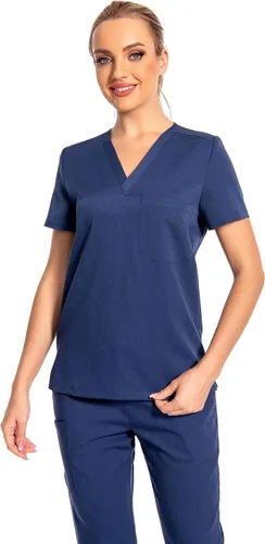 Miniatura 4 de PuriPure Conjunto de ropa quirúrgica para mujer, uniforme de enfermera, pantalones deportivos clásicos con cuello en V y pantalones quirúrgicos