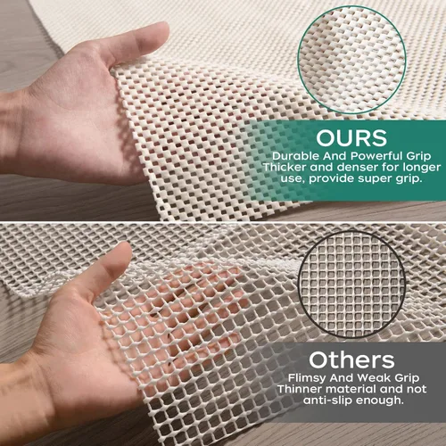 Miniatura 2 de BAGAIL BASICS - Almohadilla antideslizante para alfombra de 2 x 3 pies, almohadillas extra gruesas para alfombras y pisos de madera, mantiene tus