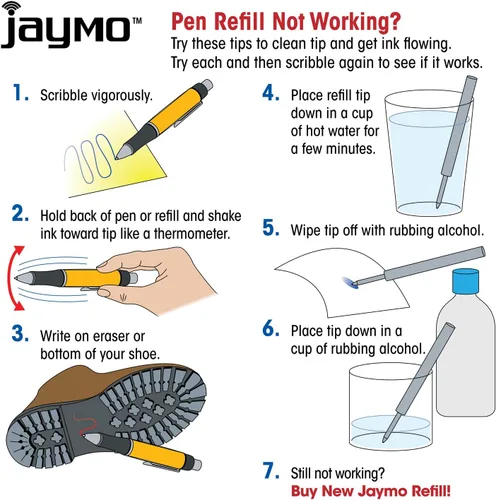 Miniatura 6 de Jaymo - Repuesto para bolígrafo Parker 1950369, mide 3.875 pulgadas de largo, repuesto para bolígrafo G2, 12, color negro Parker negro 12