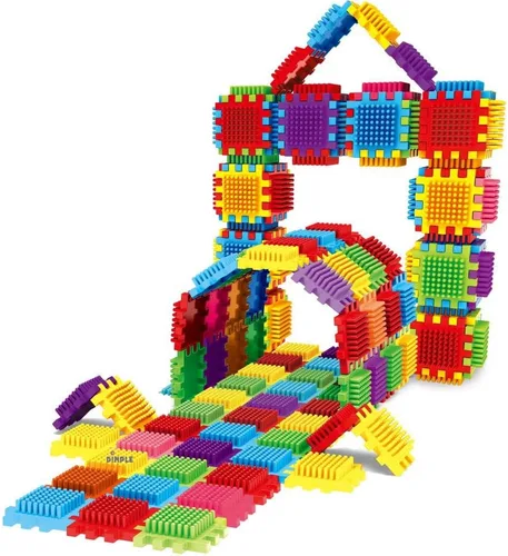 Dimple DC5190 - Juego de 360 piezas de juguetes apilables interconectados para niños y niñas, hace 60 bloques, diversión educativa, ideal para niños