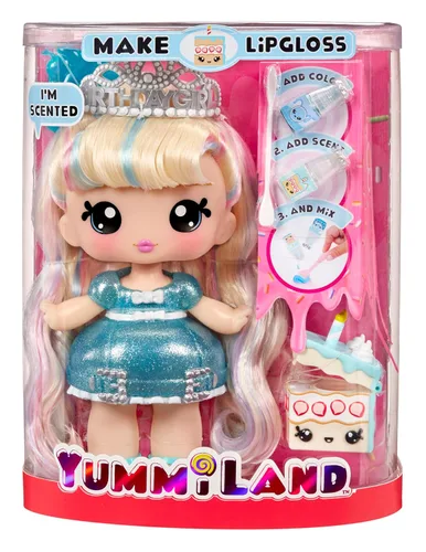 Miniatura 2 de Yummiland Muñeca grande + Lipgloss Pet - Pastel de cumpleaños
