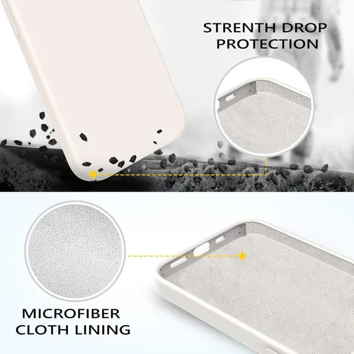 Miniatura 439 de GUAGUA Funda compatible con iPhone 17 Pro Max de 6.9 pulgadas, silicona líquida, goma de gel suave, delgada, forro de microfibra delgada