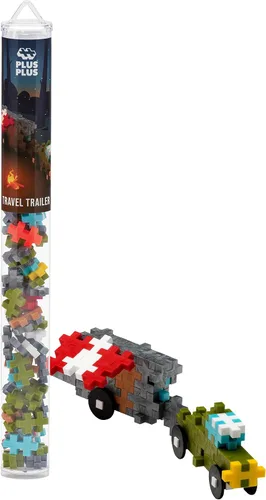 Miniatura 11 de Plus Plus Kit de Bloques de Construcción de Vehículos, Rompecabezas 3D STEM para Niños, 70 Piezas Interconectables - Tubo Mini Fabricante de Aviones