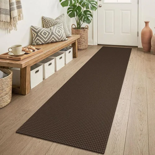 Miniatura 60 de KOZYFLY - Tapetes para entrada, lavable, tejido, con respaldo de goma antideslizante, de algodón, interiores, cocina, entrada, vestíbulo y puerta
