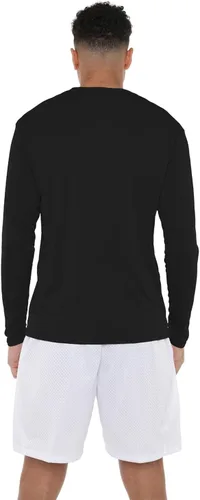 Miniatura 2 de Camisa deportiva de manga larga oficial de la NCAA Collegiate para hombre, colección negra con logotipo primario