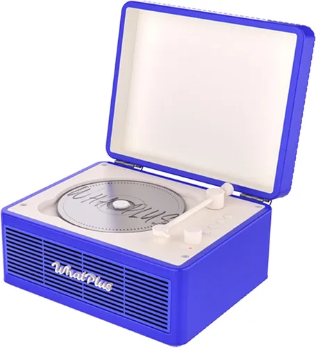 Miniatura 11 de Reproductor de CD portátil con Bluetooth 5.2, batería recargable y altavoces integrados, diseño de maleta retro de alta fidelidad para decoración