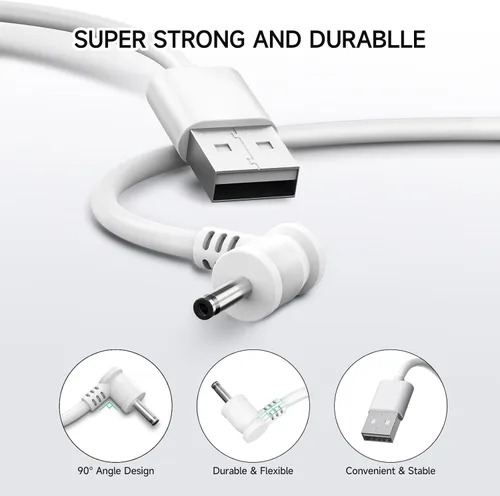 Miniatura 6 de OLAIKE Paquete de 2 cables de carga de 16 pies para batería Ring Stick Up Cam/Plug-in y Ring Spotlight Cam Battery, adaptador de corriente