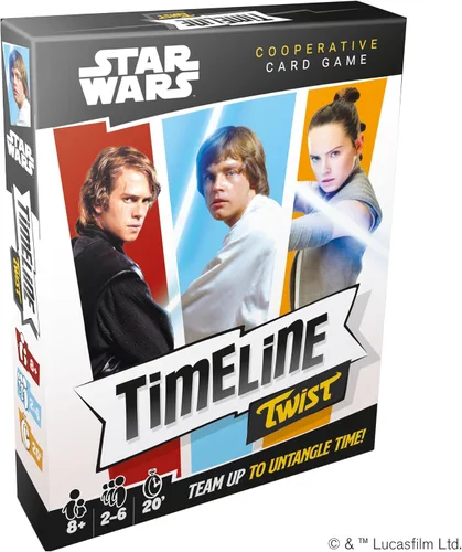 Timeline Twist Star Wars Edition - ¡Organiza escenas icónicas de películas! Juego de trivia cooperativo, divertido juego familiar para niños y