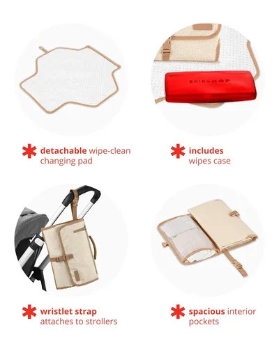 Miniatura 3 de Skip Hop Cambiador portátil para bebé, Pronto, punto de remolino beige