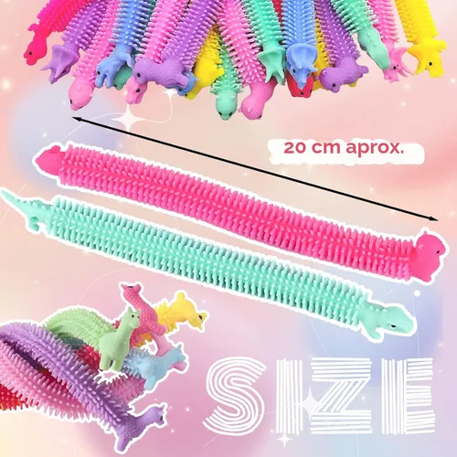 Miniatura 2 de 20 piezas de juguete antiestrés elástico, juguete de cuerdas elásticas coloridas para regalo del día del niño, para niños, adultos, niños, niñas