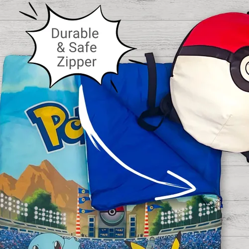 Miniatura 5 de Pokémon Anime Kids - Juego de 2 bolsas para dormir y bolsa de dormir y bolsa de dormir para niños, 46 pulgadas de largo x 26 pulgadas de ancho
