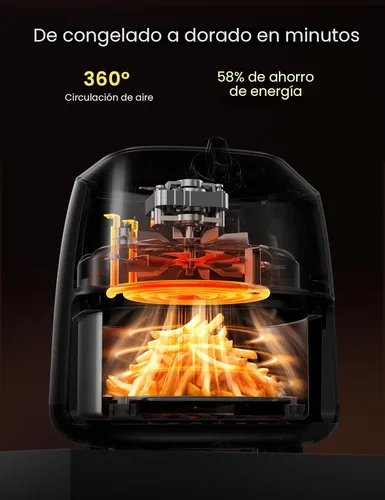 Miniatura 4 de COMFEE' Compacta Freidora de Aire de 2.1 Cuartos con 12 Opciones de Menú, Temporizador Ajustable y Control de Temperatura de 82-204 Grados C, Cesta