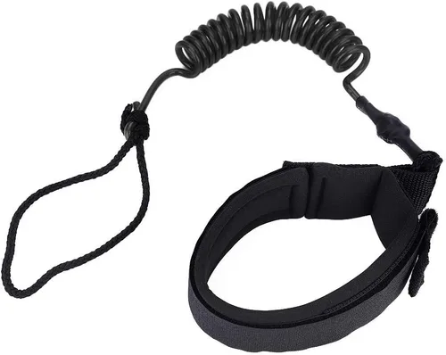 Miniatura 2 de Surfing Leg Leash,Stand Up Paddle Board Coiled Spring Leg Foot Rope Surfing Leash for Surfboard (black)