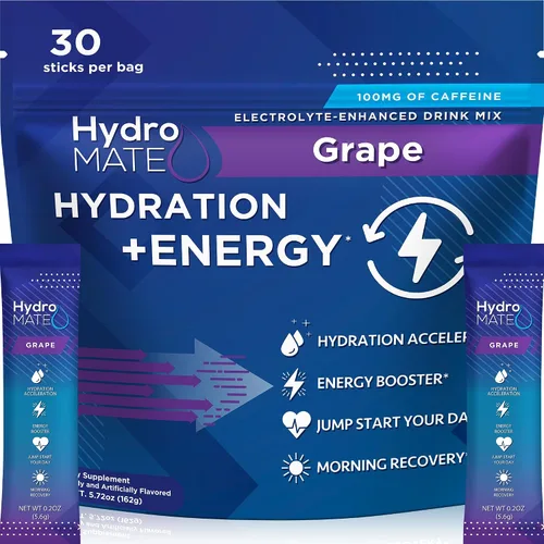 Miniatura 13 de HydroMATE - Paquetes de electrolitos en polvo para mezclar bebidas, acelerador de hidratación, bajo en azúcar, alivio rápido para fiestas