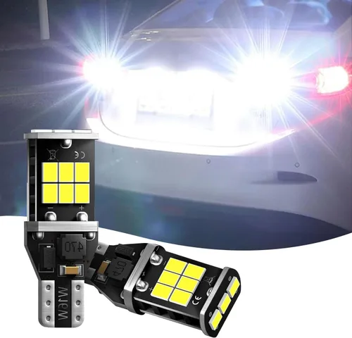 UGSHY Paquete de 2 luces de iluminación para automóvil, luz inversa T15, bombillas de chip 3535 de decodificación de alta potencia, bombilla LED