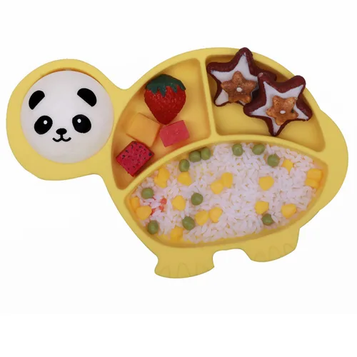 Miniatura 11 de Juego de alimentación de silicona para bebés, suministros de destete para bebés, juego de platos y cuencos de succión de silicona para bebés, plato