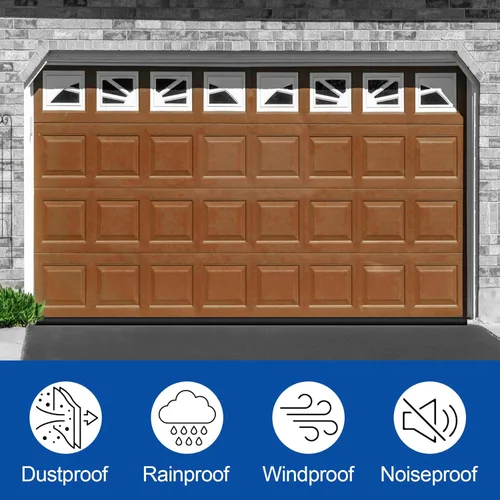 Miniatura 6 de ToLanbbt Sellos de goma para puerta de garaje de 20 pies, sello inferior de bombilla P de 0.19 pulgadas, resistente a la intemperie, burlete