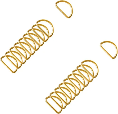 Miniatura 26 de 20 piezas de anillos en D de 1" (25mm) soldados de metal fuerte bronce semi-circular para collares de mascotas, hardware, bolsas, anillo de hebilla