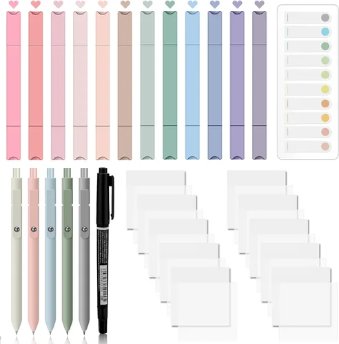Miniatura 11 de Jutom Kit de estudio de diario bíblico de 38 piezas para mujeres, suministros de anotación de libros con resaltadores, bolígrafos, pestañas, notas