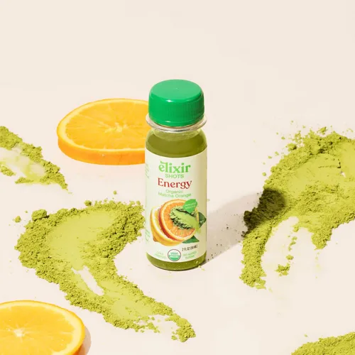 Miniatura 4 de Elixir Shots Energy Wellness Shot con ingredientes 100% orgánicos, matcha, naranja, menta, vinagre de sidra de manzana, prensado en frío, sin