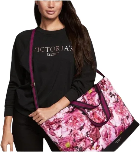 Miniatura 2 de Victoria's Secret Bolso de fin de semana acolchado con flores de rosas, Floral