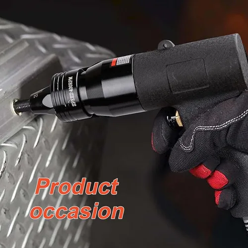 Miniatura 7 de Clatoon Pistola neumática de tuerca remachadora con cabeza autoblocante de 10-24, 1/4, 5/16 y 3/8, pistola de remache de aire de velocidad