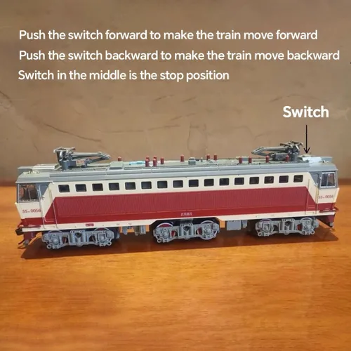 Miniatura 3 de Juego de tren eléctrico, locomotora de vapor eléctrica de aleación SS7C con vagones de pasajeros y pista larga, modelo realista con luces, sonidos