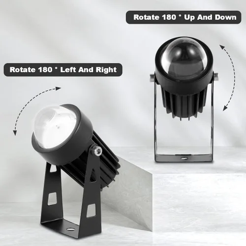 Miniatura 3 de 5W LED Spotlights IP65 impermeable estrecho haz reflector 180 grados ajustable al aire libre lámpara de pared irradiación de larga distancia