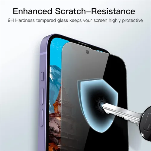 Miniatura 5 de JETech Protector de pantalla de cobertura completa de privacidad para iPhone 14 Plus de 6.7 pulgadas, película de vidrio templado antiespía