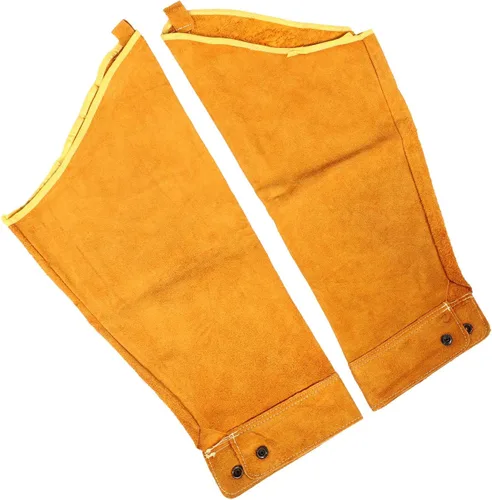 Welding Arm Leather Sleeves Heat Resistant Protective Oversleeves for Welding Workers 1 Pair Anti-scald Arm Guard Sleeves