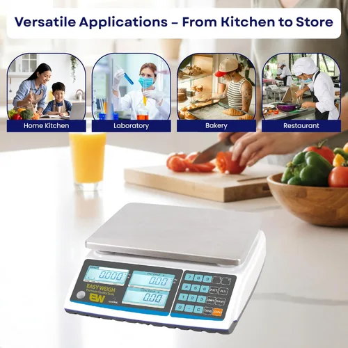 Miniatura 6 de Aquos Báscula digital de cocina clase III legal para precios de comercio, báscula de alimentos y venta al por menor con pantalla LCD retroiluminada
