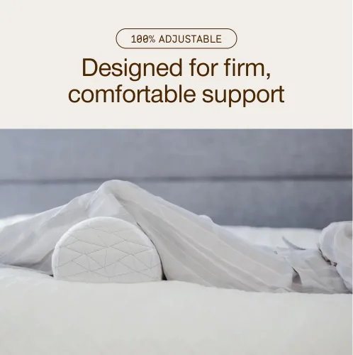 Miniatura 2 de Coop Home Goods Almohada de apoyo ajustable de cuatro posiciones, forma de media luna con relleno, almohada de rodilla de espuma viscoelástica