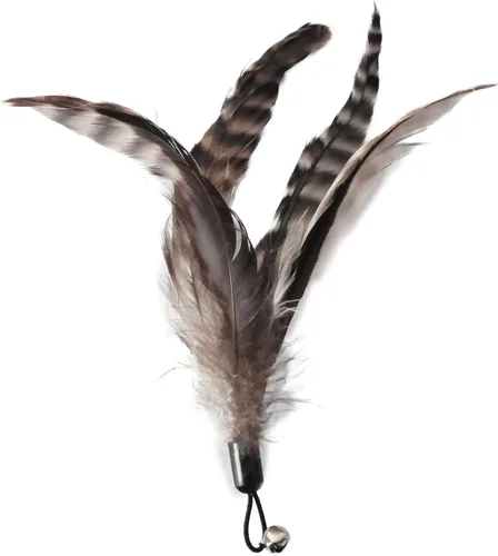 Miniatura 6 de Juguetes para gatos EcoCity - Juguetes de plumas para gatos sin teñido químico para gatos de interior - Incluyen varita para gatos y recambios