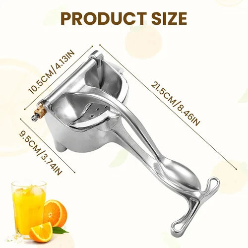 Miniatura 7 de Exprimidor manual de alta resistencia, exprimidor de jugo de frutas, exprimidor de jugo de limón manual, antideslizante, fácil de usar y limpiar