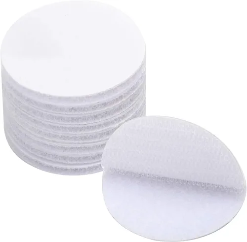 Miniatura 15 de BRAVESHINE Cintas redondas con adhesivo – 36 piezas de cierres de gancho y bucle de resistencia industrial – Cintas entrelazadas extraíbles de doble